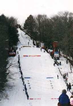 picture, looking up at a ski jump